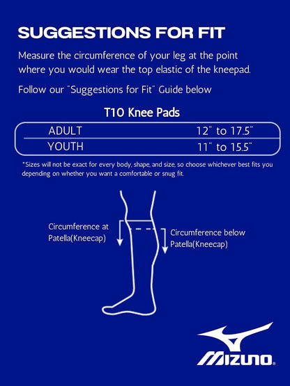 Mizuno T10 Plus Volleyball Kneepad, Adult, White - view 5