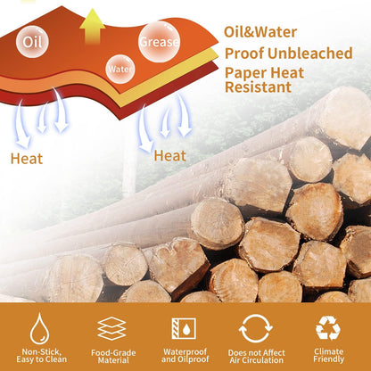 Ecfvtp Air Fryer Parchment Paper Liners, 100 Pieces, for Ninja DZ201 - view 6