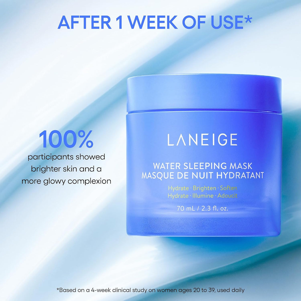 LANEIGE Water Sleeping Mask 70ml - Squalane and Probiotic-Derived Complex - view 3