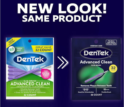 DenTek Advanced Clean Slim Brush Interdental Cleaners, 32 Count, Pack of 4 - view 4