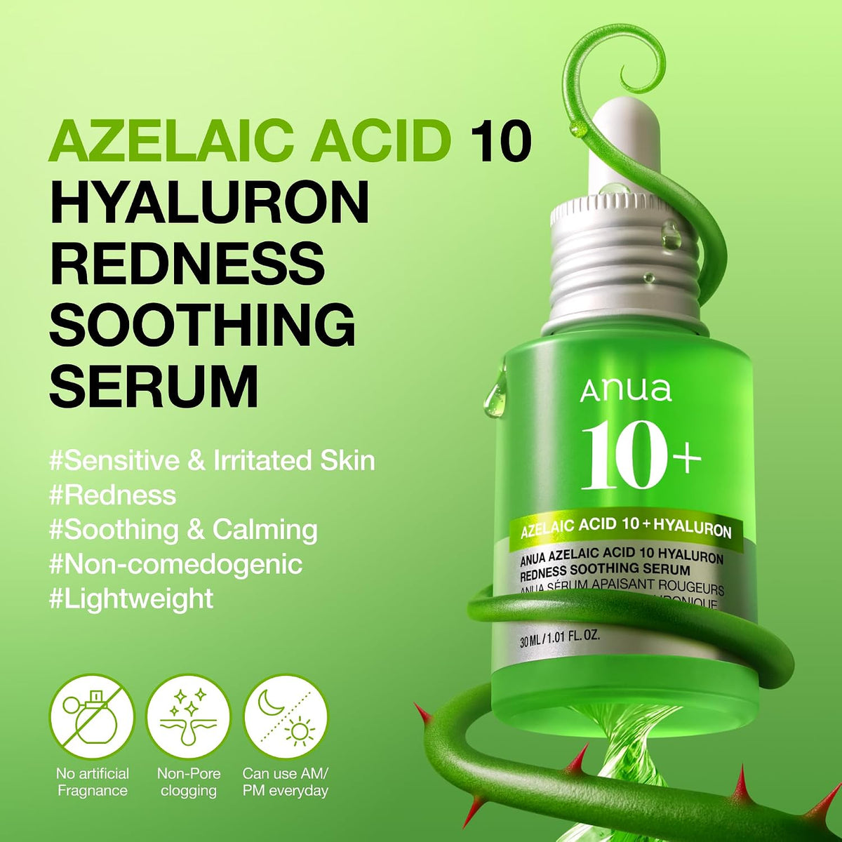 Anua Azelaic Acid 10 Hyaluron Redness Soothing Serum 30ml - view 3