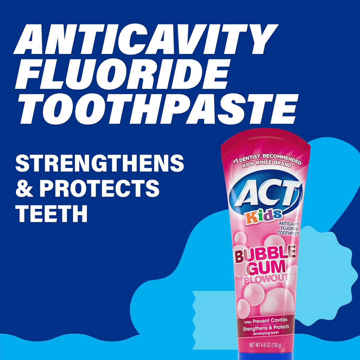 ACT Kids Anticavity Fluoride Toothpaste, Bubble Gum Blowout 4.6 oz - view 5