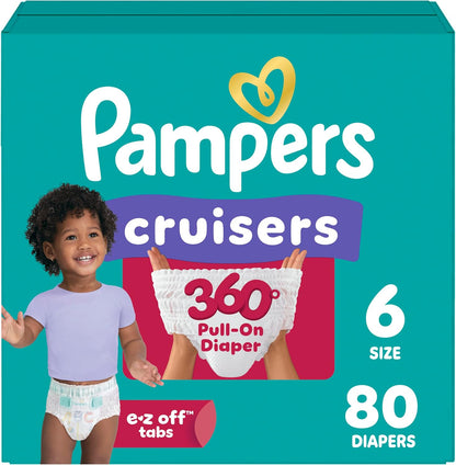 Pampers Cruisers 360 Pull-On Nappies, Size 6, 80 Count