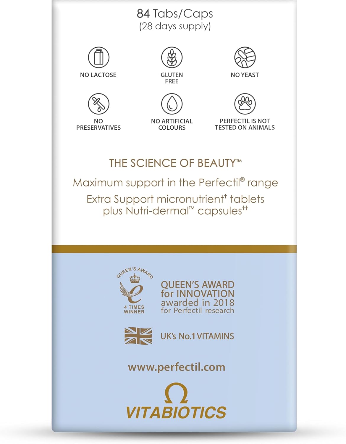 Vitabiotics Perfectil Max Skin, Hair & Nails Supplement 84 Count - view 6