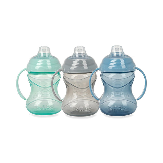Nuby No-Spill Grip N' Sip Sippy Cup, Pack of 3, 10 oz (300 ml)