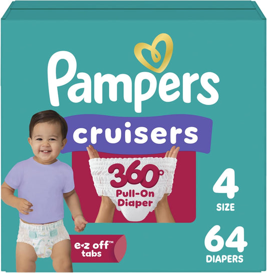 Pampers Cruisers 360 Pull-On Nappies Size 4, 64 Count
