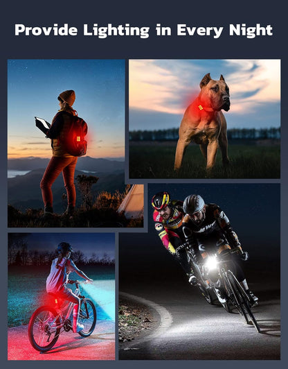 Zewdov Rechargeable Bike Light Set, Front and Rear, IP65 - view 6