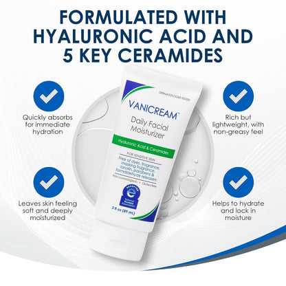 Vanicream Daily Facial Moisturiser, Lightweight, Non-Greasy, 3 fl oz - view 4
