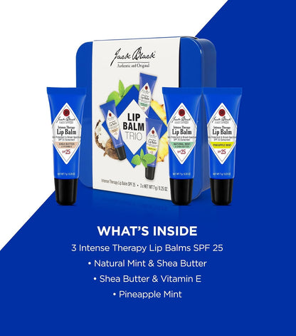 Jack Black Intense Therapy Lip Balm SPF 25, Variety Pack, 0.25 oz (7 g) x 3 - view 5