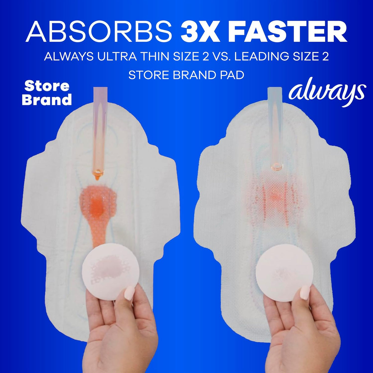 Always Ultra Thin Pads with Wings, Size 1 Regular, Unscented, 46 Count - view 4