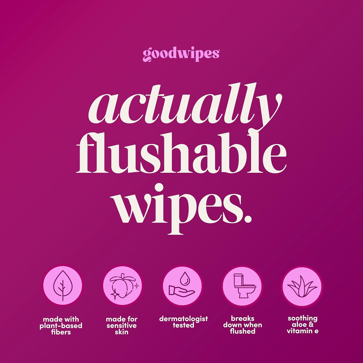 goodwipes Flushable Wipe Singles, Rosewater, 32 Count - view 2