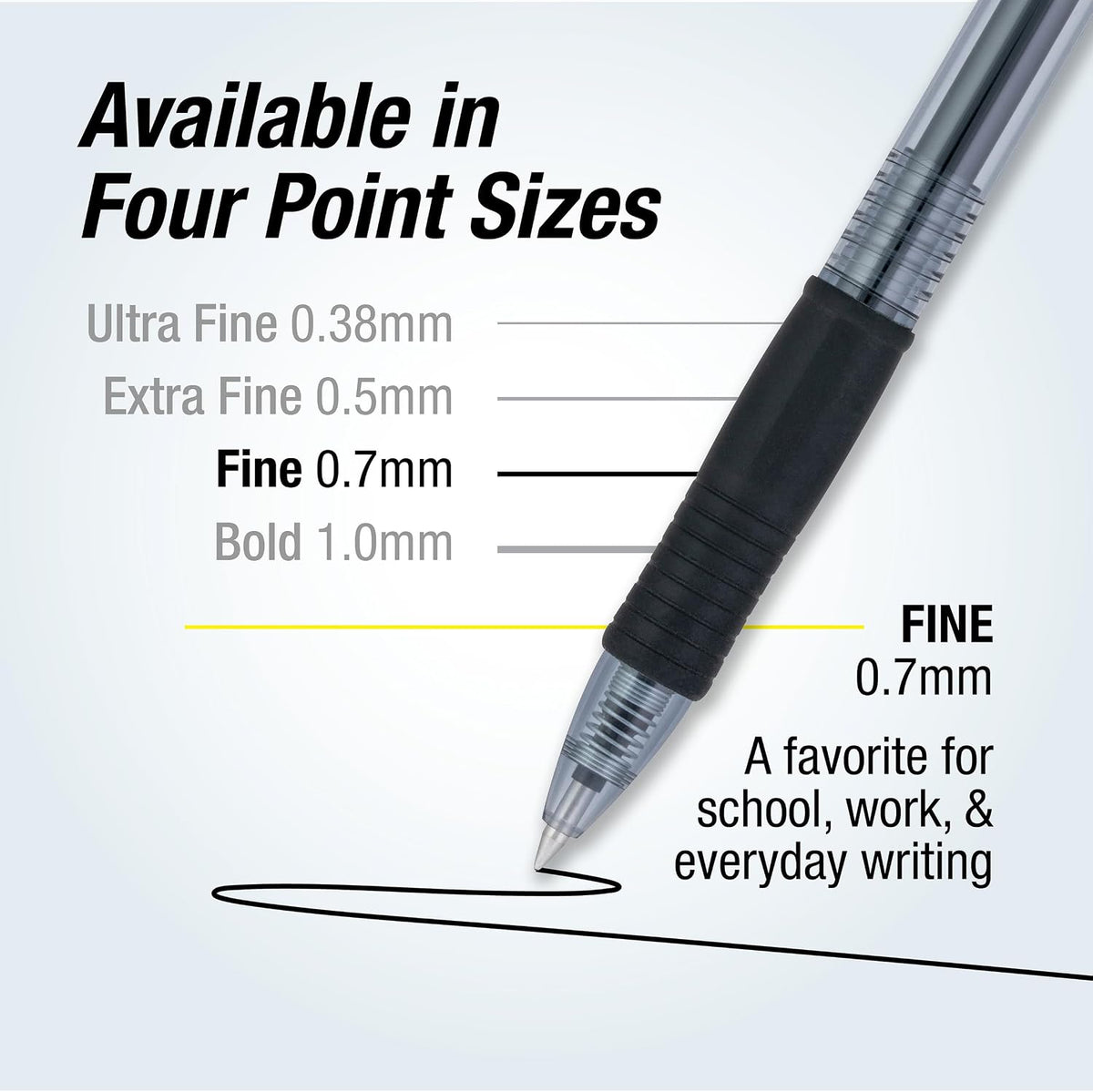 Pilot G2 Premium Gel Pens, Fine Point 0.7 mm, Black Ink, Pack of 12 - view 5