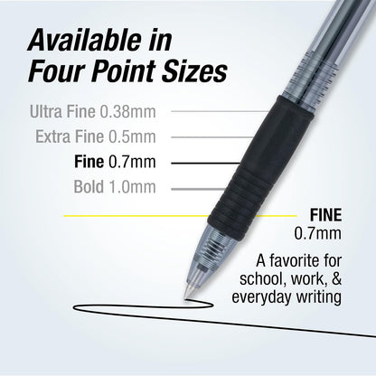 Pilot G2 Premium Gel Pens, Fine Point 0.7 mm, Black Ink, Pack of 12 - view 5