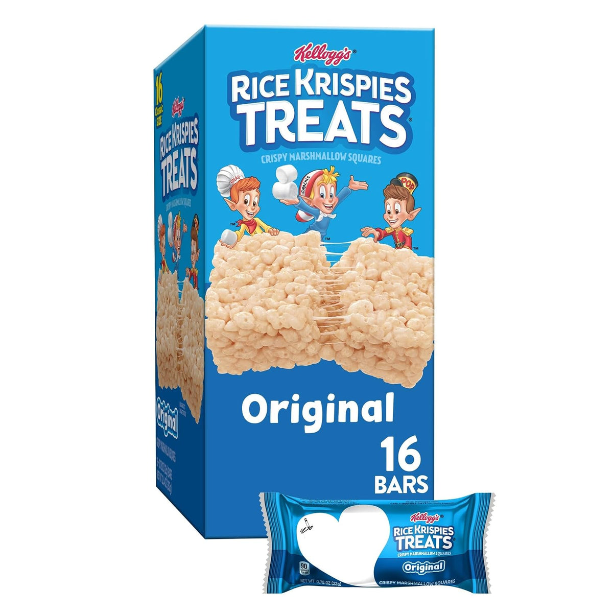 Kellogg's Rice Krispies Treats Original Marshmallow Squares, 16 Bars, 12.4 oz — product view