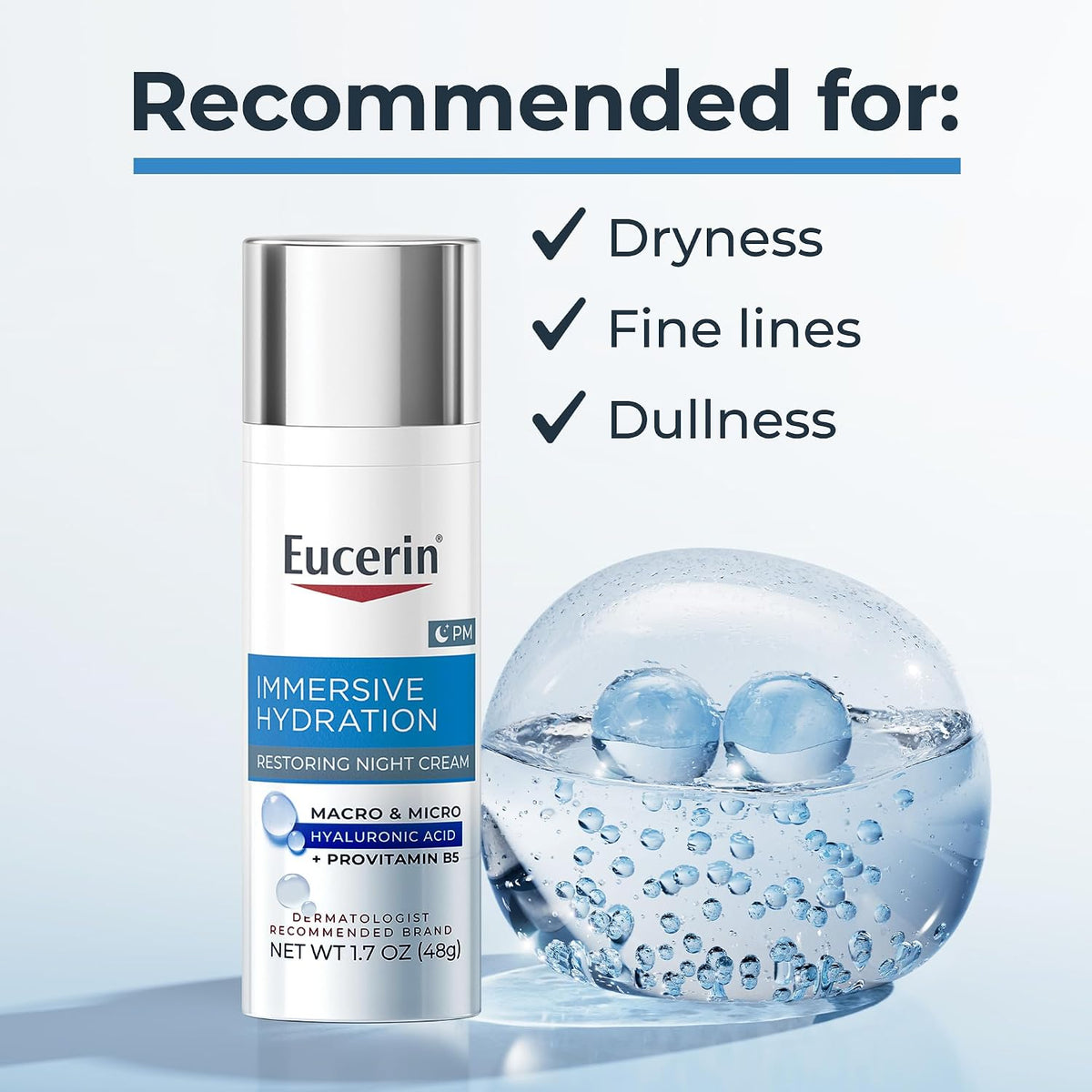 Eucerin Immersive Hydration Restoring Night Cream for Face, 1.7 oz - view 5