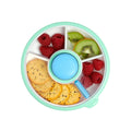 GoBe Kids Small Snack Spinner Slide, 4 Compartment Dispenser with Lid