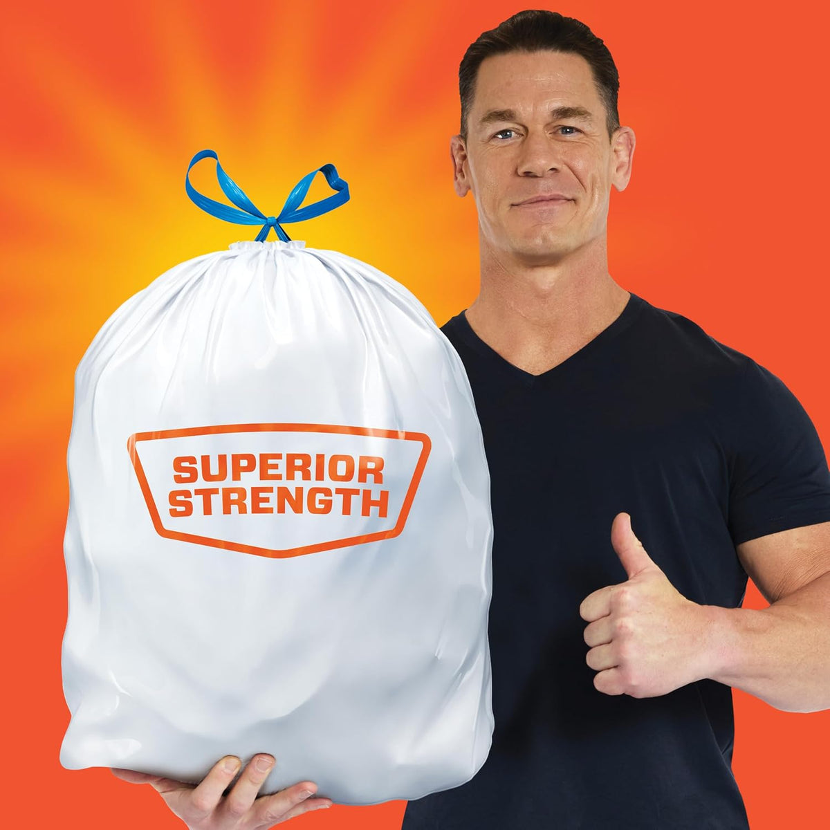 Hefty Strong 13 Gallon Tall Kitchen Bin Bags, White, Unscented, 90 Count - view 4