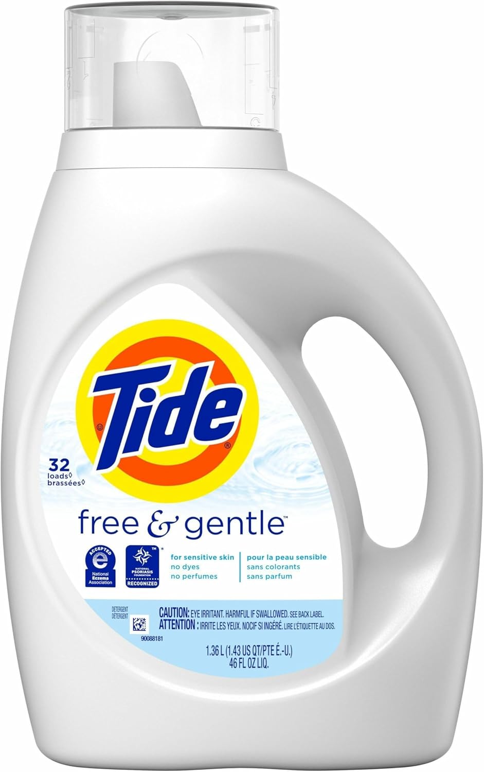 Tide Free & Gentle Liquid Laundry Detergent, 32 Loads — product view