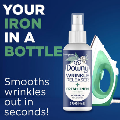 Downy Wrinkle Releaser Spray Travel Size Crisp Linen 90 ml (3 fl oz), Pack of 2 - view 2