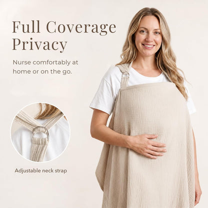 Konssy Muslin Nursing Cover with Rigid Hoop - view 2