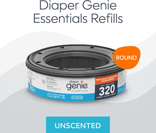 Diaper Genie Essentials Round Refills, 4 Pack, Unscented Continuous Film - view 2