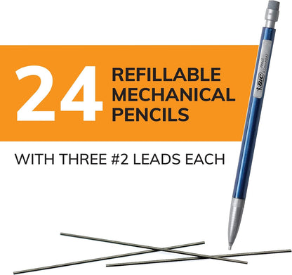 BIC Xtra-Precision Mechanical Pencils, Metallic Barrel, 0.5mm, 24 Count - view 2