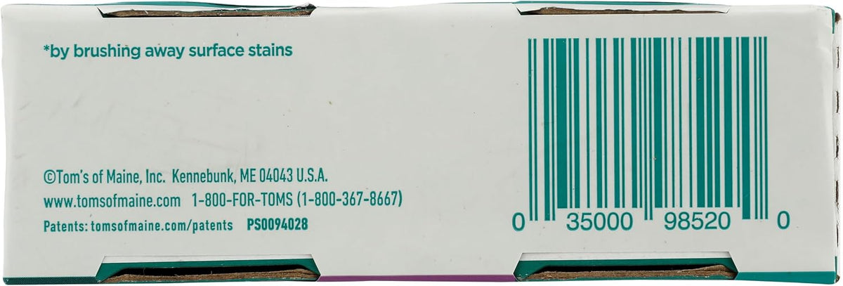 Tom's of Maine Whole Care Fluoride Toothpaste, Peppermint, 4 oz, Pack of 2 — alternate product view