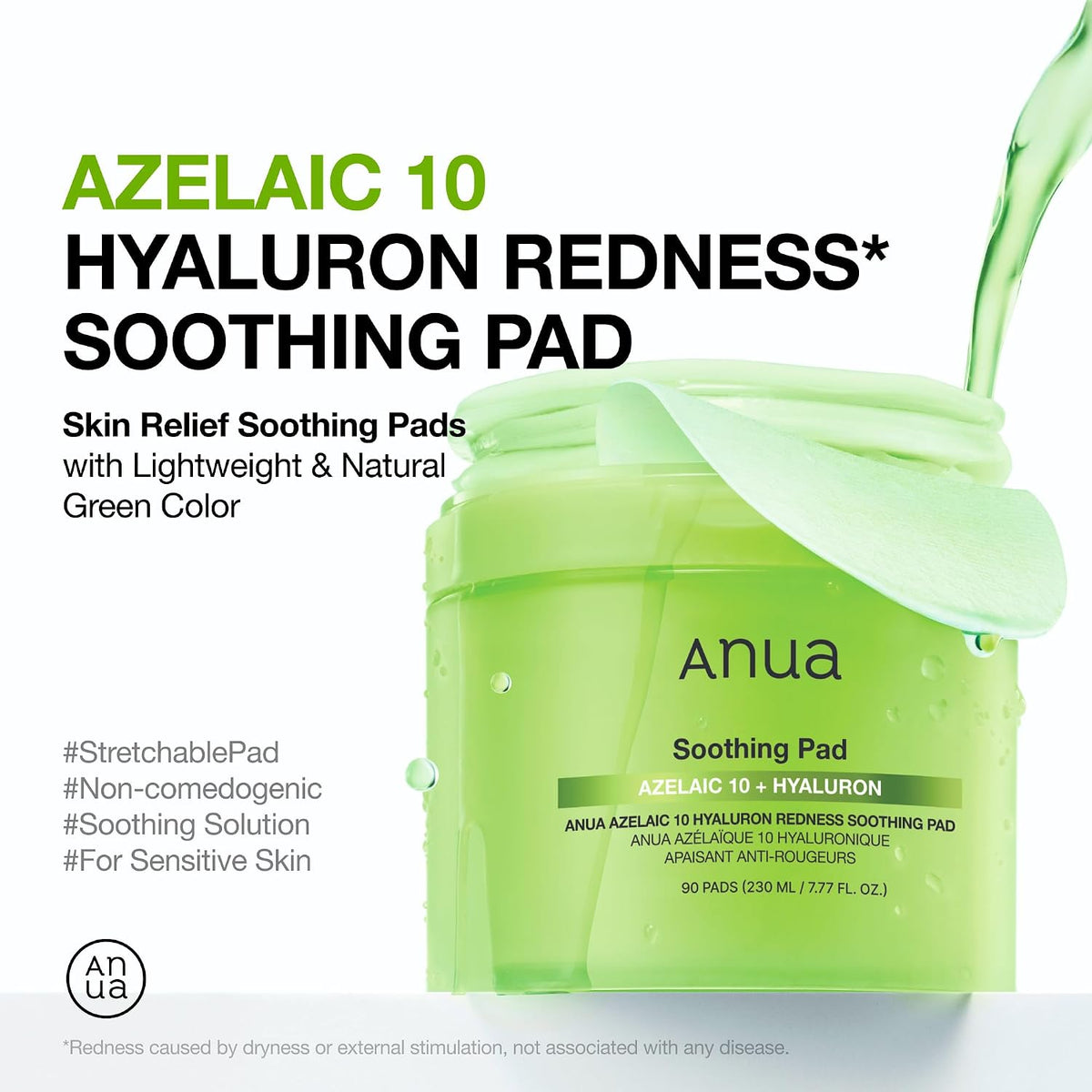 Anua Azelaic Acid 10 Hyaluronic Acid Soothing Toner Pads 90 Pads — alternate product view