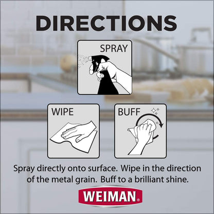Weiman Stainless Steel Cleaner and Polish Spray, 12 fl oz (355 ml) - view 4