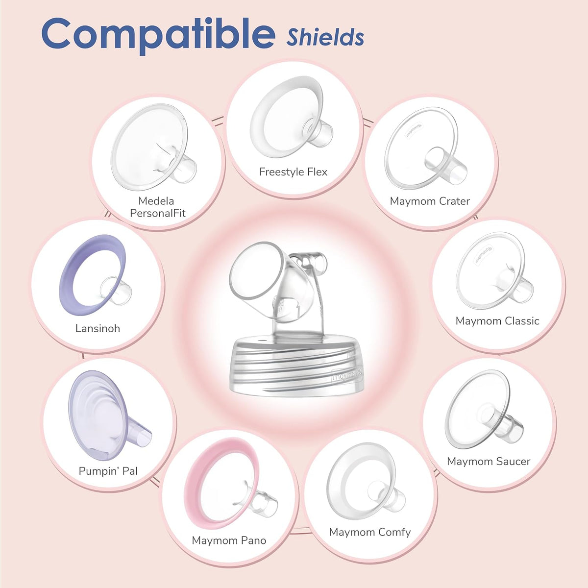 Maymom Wide-Mouth Breast Pump Connectors, 2 Pieces - view 3