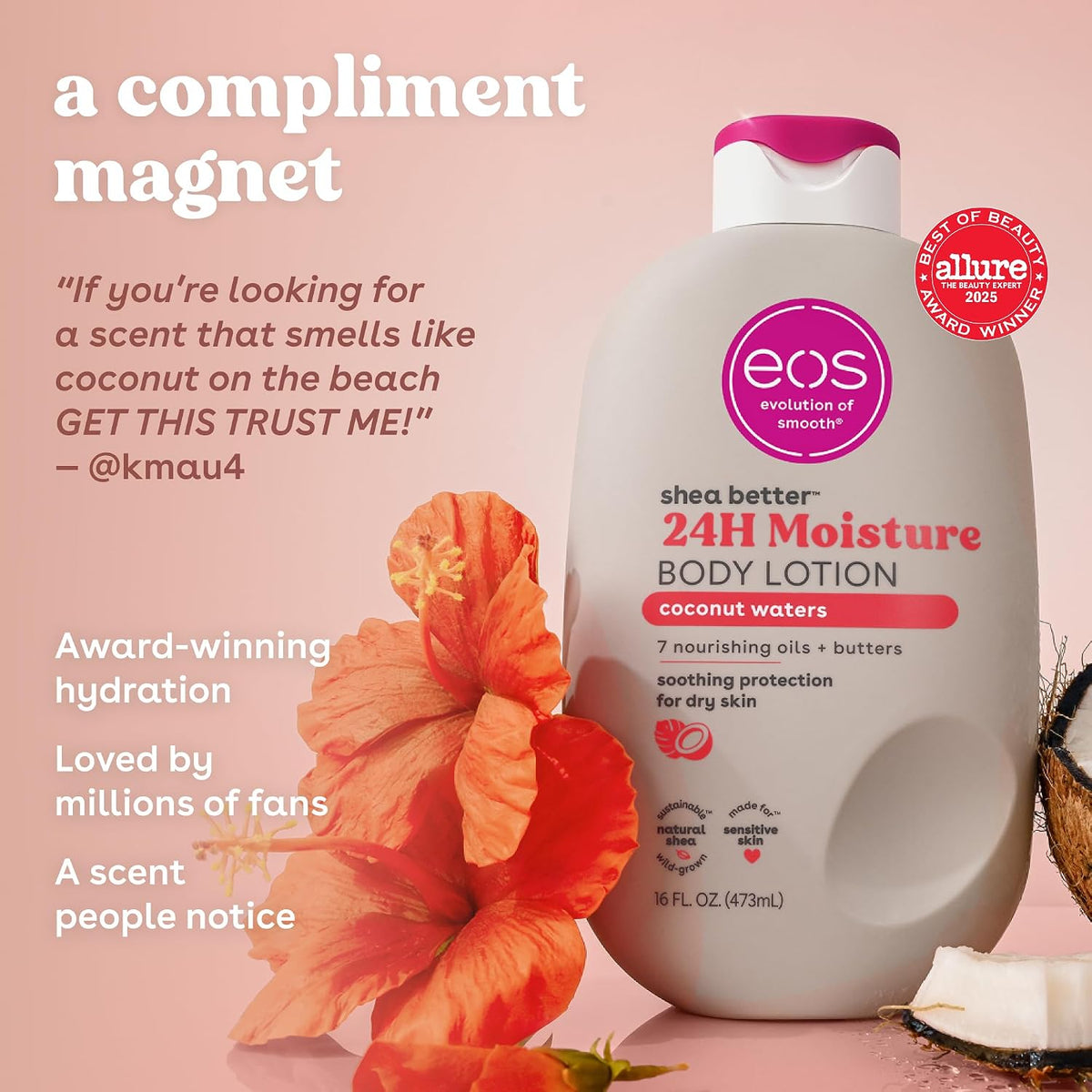 eos Coconut Waters Body Lotion, 16 fl oz (473 ml) - view 4
