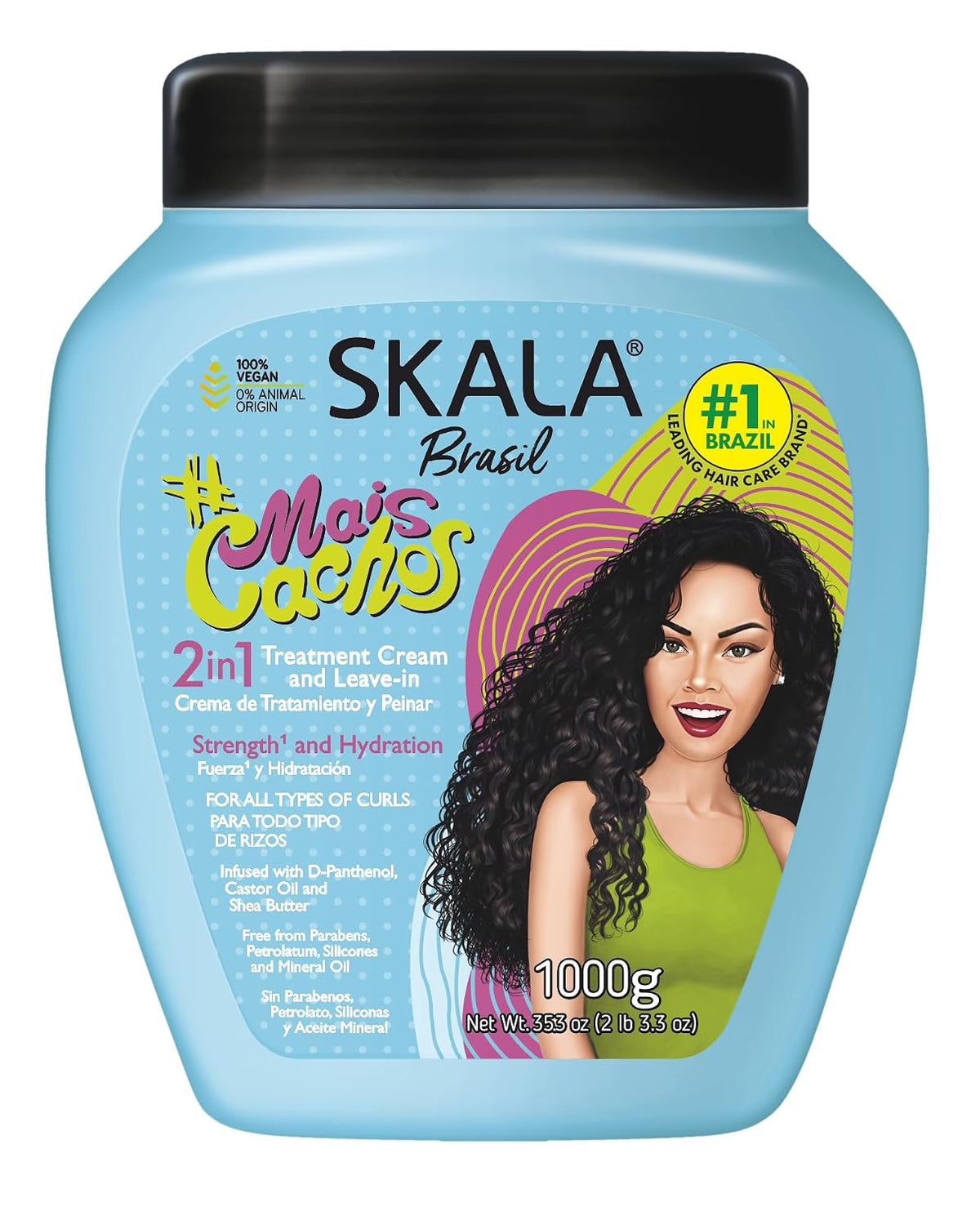 Skala Mais Cachos 2-in-1 Treatment Cream and Leave-In, 35.2 oz
