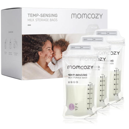 Momcozy Breastmilk Storage Bags, 200 Pack, 6 oz, Temperature Sensing