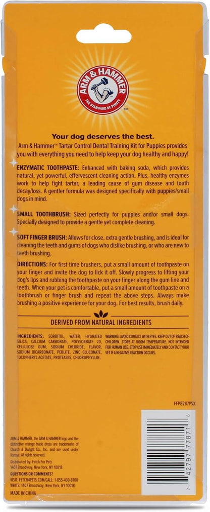 Arm & Hammer for Pets Tartar Control Puppy Dental Training Kit, Vanilla Ginger - view 5
