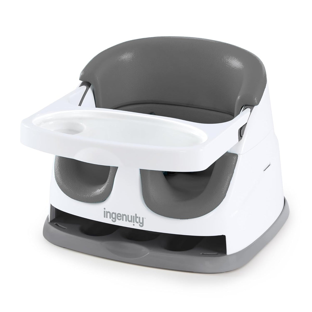Ingenuity Baby Base 2-in-1 Booster Feeding and Floor Seat, Slate — product view