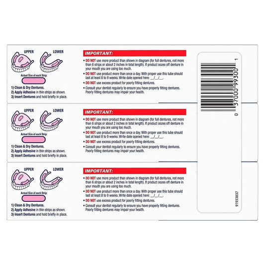 Fixodent Ultra Max Hold Denture Adhesive Cream, 3 x 2.2 oz - view 2