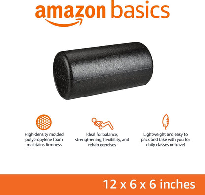 Amazon Basics High-Density Foam Roller, 12 Inch, Black - view 2