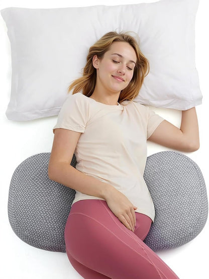 Momcozy Portable W-Shaped Pregnancy Pillow, Adjustable