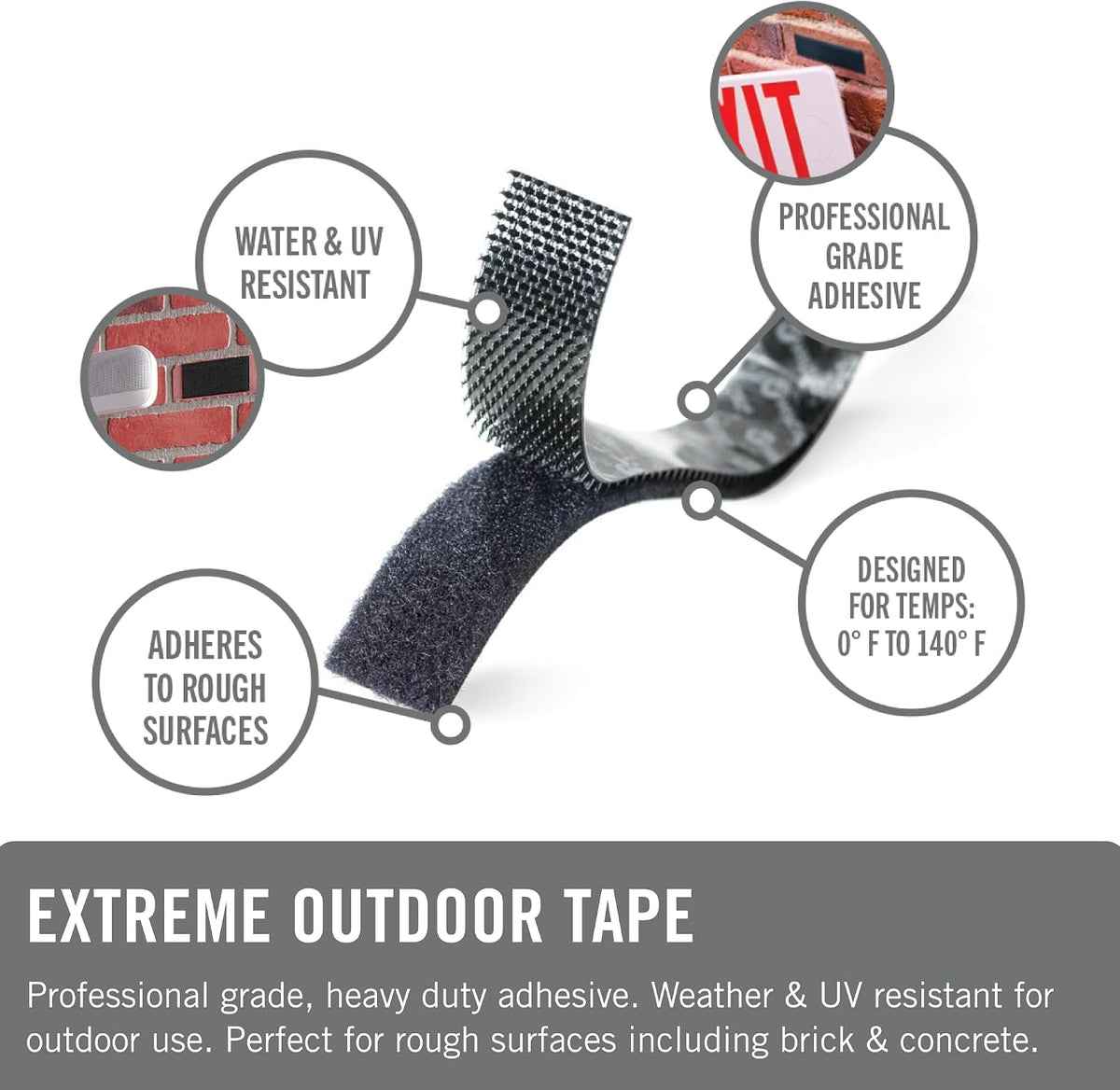 VELCRO Brand Extreme Outdoor Double-Sided Tape - 14 ft Roll - view 2