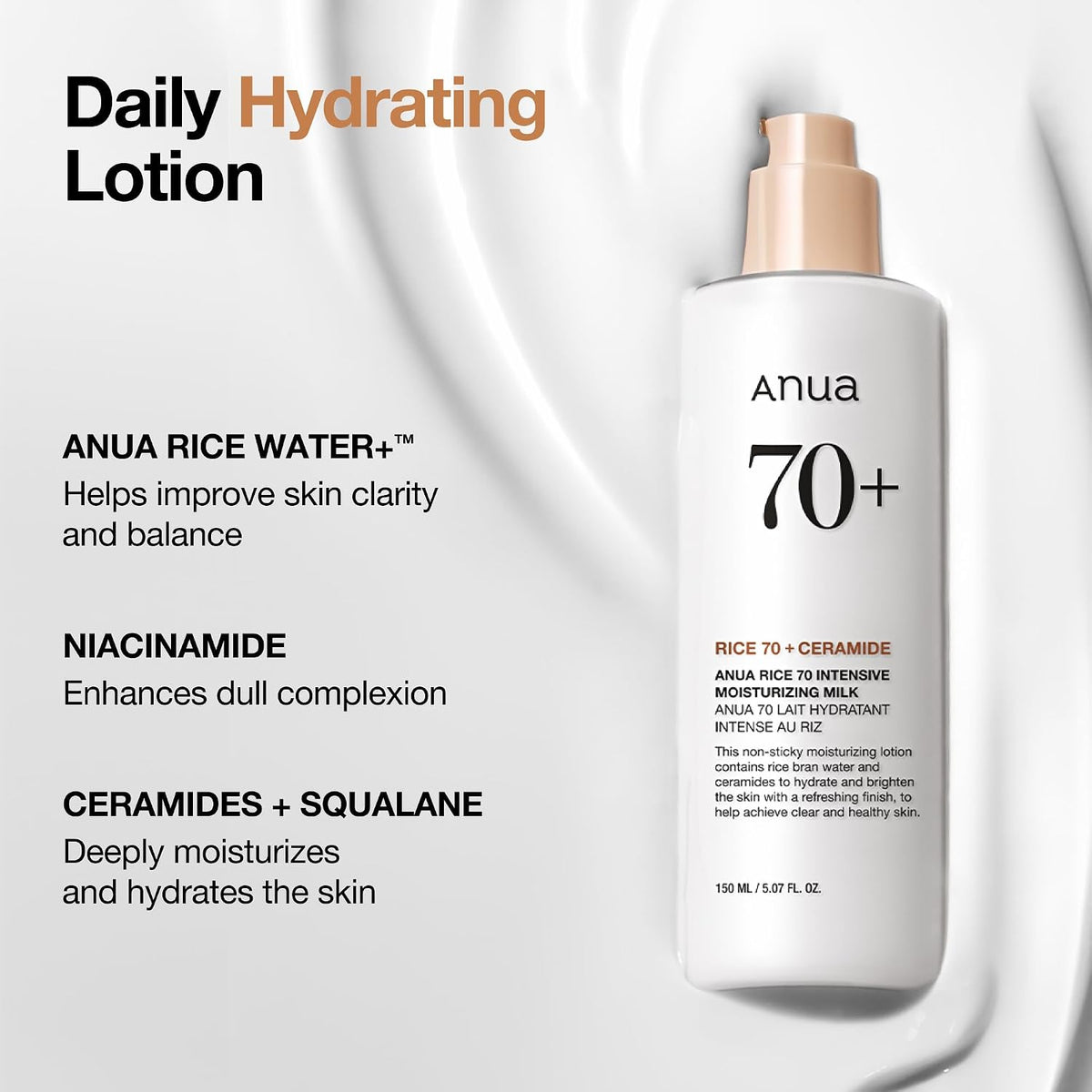 Anua Rice 70 Intensive Moisturizing Milk 150ml - view 3