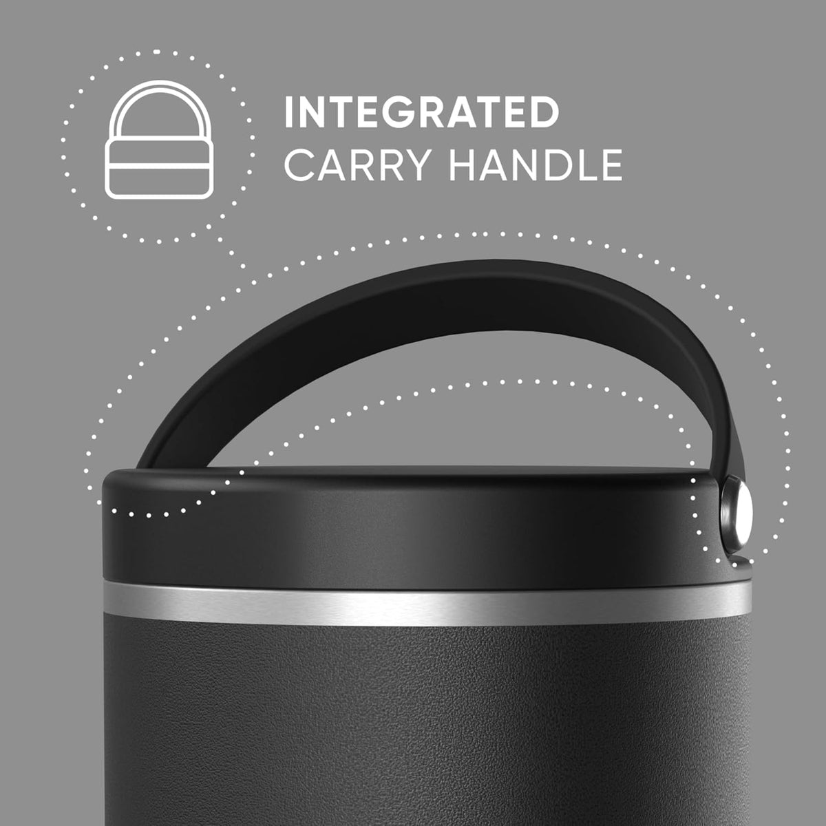 Hydrapeak 25oz Insulated Stainless Steel Food Jar, Black - view 6
