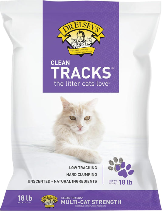 Dr. Elsey's Clean Tracks Clumping Clay Cat Litter, 18 lb