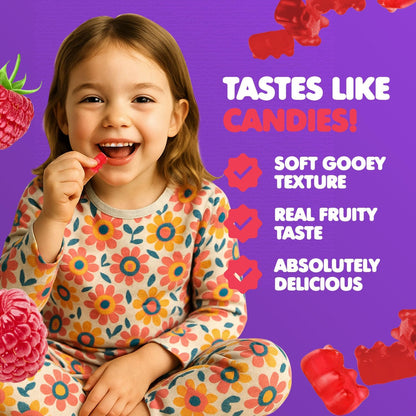 Dr. Moritz Sugar-Free Calm Magnesium Gummies, Raspberry, 2 Pack (60 Count) - view 3