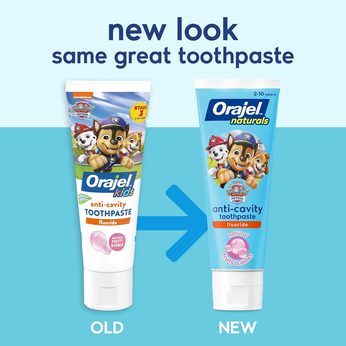 Orajel Paw Patrol Anticavity Fluoride Toothpaste Bubble Fruity Flavour 4.2 oz - view 2