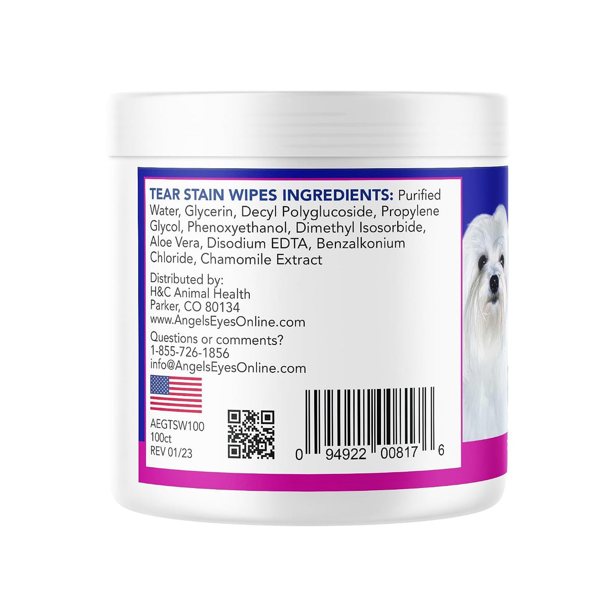 Angels' Eyes Gentle Tear Stain Wipes for Dogs and Cats, 100 Count - view 6
