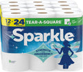 Sparkle Tear-A-Square 2-Ply Paper Towels, 12 Double Rolls