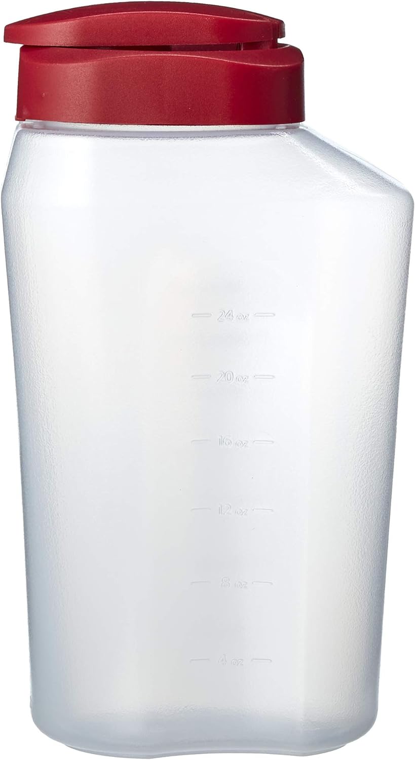 GoodCook 1 Quart Bottle with Snap Lock Easy-Pour Lid, Clear — product view