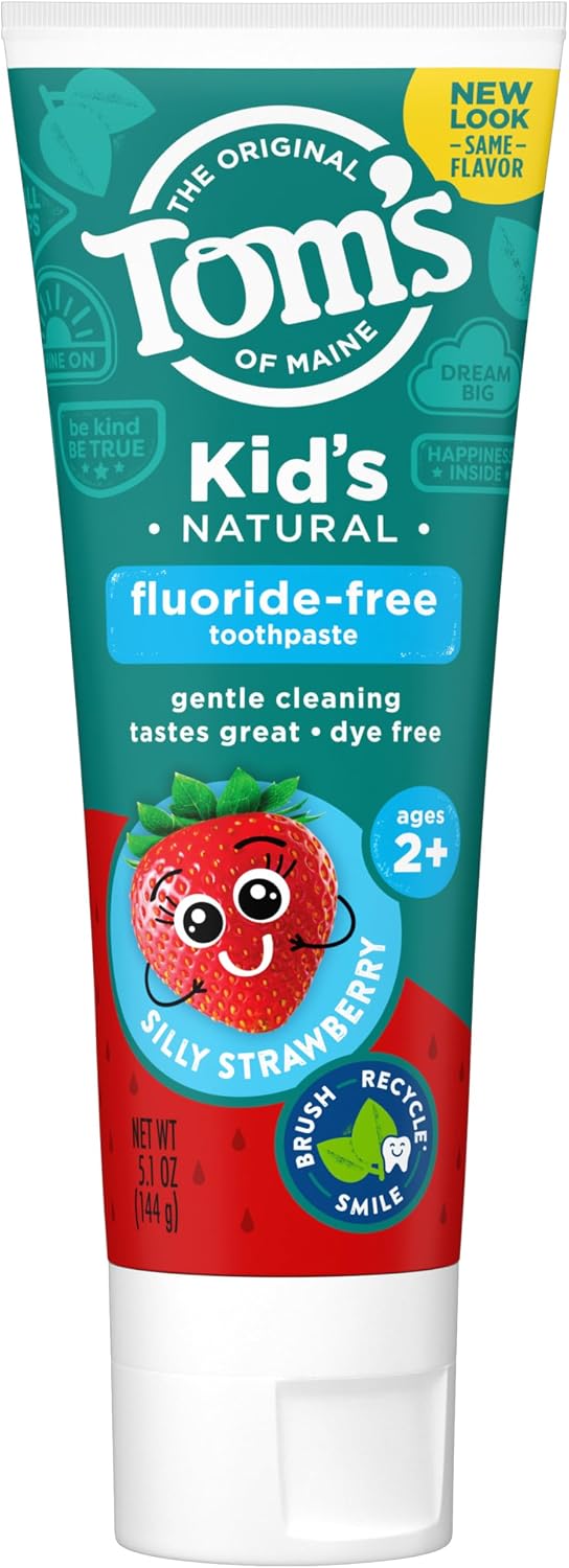 Tom's of Maine Children's Fluoride-Free Toothpaste, Silly Strawberry, 5.1 oz