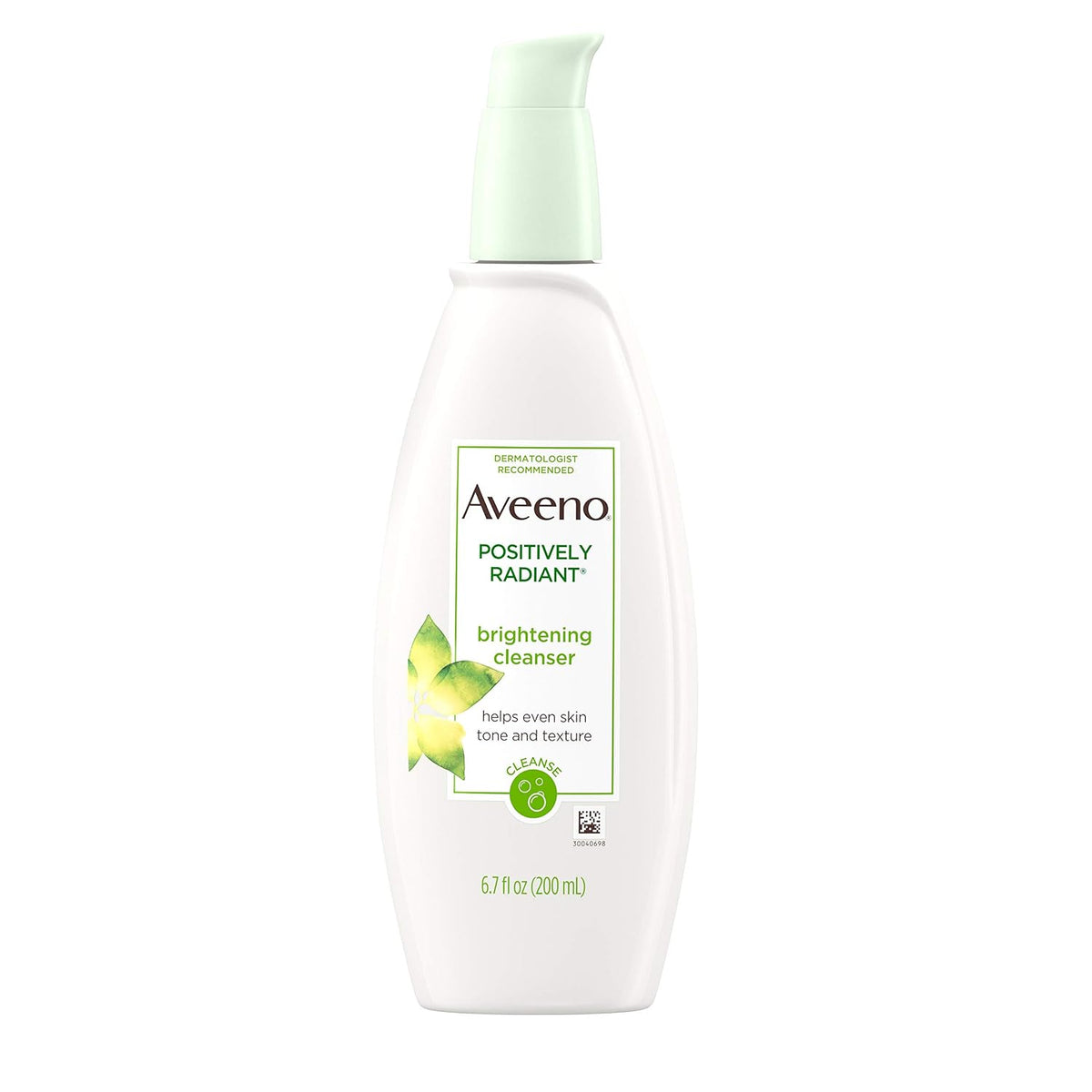 Aveeno Positively Radiant Brightening Facial Cleanser, 6.7 fl oz, Pack of 2