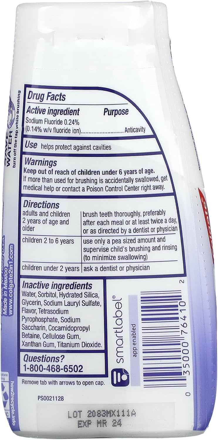 Colgate 2-in-1 Whitening Toothpaste with Stain Lifters, 4.6 oz, Pack of 4 — alternate product view